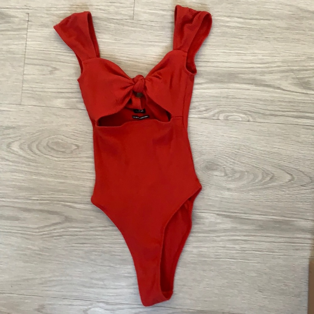 Urban Outfitters tie front bodysuit